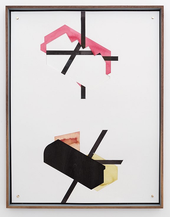 Øystein Aasan
ONCE REMOVED, white stain, 2020
ink on paper in artist frame, 40 x 27 in.