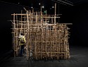 Asim Waqif, Venu
2016, Bamboo, rope, tar and interactive electronics