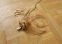 Anna Franceschini, VILLA STRAYLIGHT, detail
2019, artificial wigs, motors, iron, electric wires