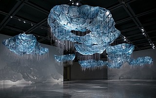 Beili Liu
After All / Mending The Sky, 2020
Silk, cyanotype, needles, thread, wire, hardware, total 9 cloud forms, dimensions variable