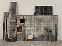 Perla Krauze, Construction no. 4
2018, graphite on fabric, water, laminated lead sheet, cement, wood, gold leaf, and oil