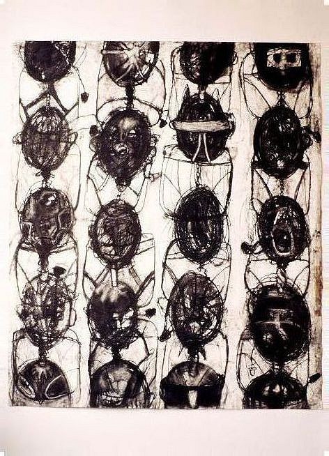 Kieran Carey
20 Heads, 1991
charcoal on paper, 40 x 50 in.