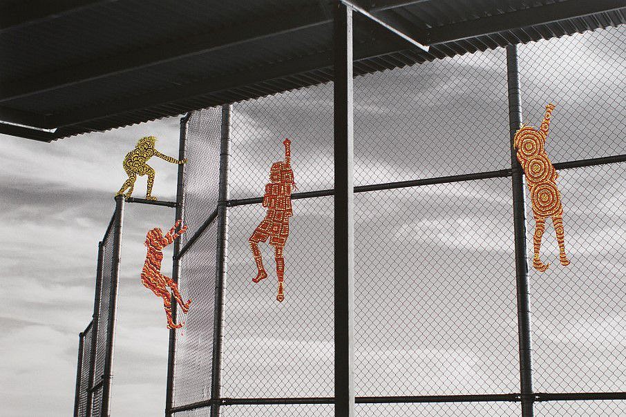 Patrick Waterhouse
This Way Up. Restricted with Melinda Napurrurla Wilson, Polly Anne Napangardi Dixon, Kirsten Nangala Egan and Delena Napaljarri Turner, 2014-2018
Acrylic Paint on Archival Pigment Print, 66.7 x 100 cm