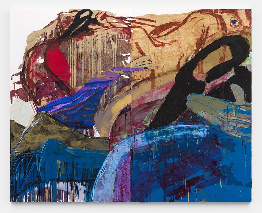 Sarah Faux
Solitary hunter, 2022
oil on canvas, 80 x 100 inches (diptych)