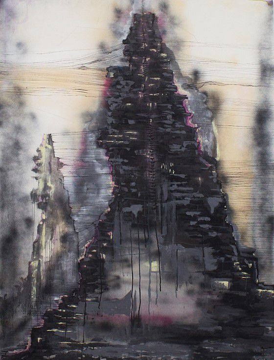 Farima Fooladi
Tower of Babel I, 2017
mixed media on canvas, 51 x 67 in.