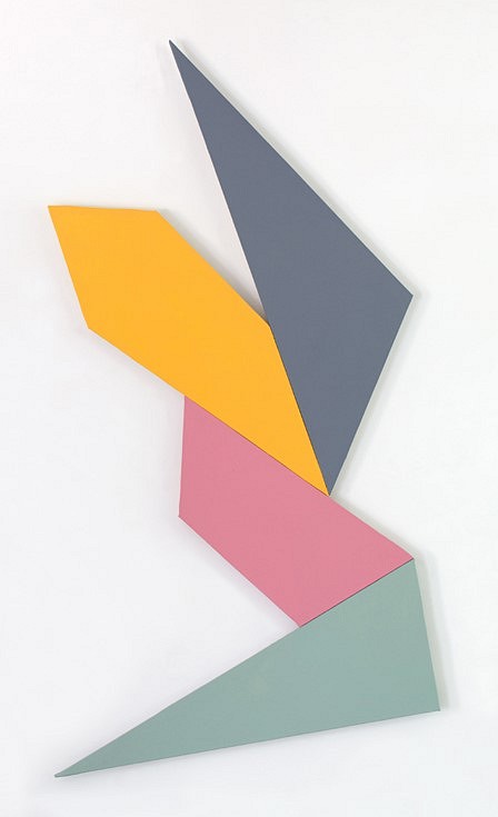 Ken Greenleaf
Polarity 4, 2016
acrylic on canvas on shaped support, 45 x 24 in.