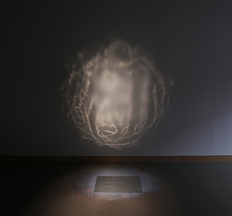 Charles Matson  Lume
partial gallery view of ""then the dark came back (for William Faulkner)"", 2022
acetate and proofing paper, dimensions variable