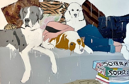 Hermes Berrio
Drowsing Through July, 2022
mixed media on canvas, 51 x 77 in.