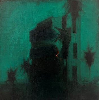 Jonathan Podwil
Palms (Don't be an Insurgent), 2023
oil on linen, 12 x 12 in.